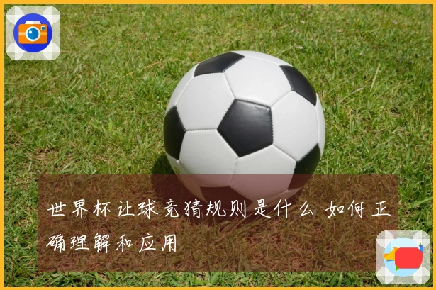 世界杯让球竞猜规则是什么 如何正确理解和应用